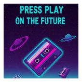 Neon Cassette Art Perfect Poster (Voorkant)