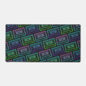 Neon Cassette Bureaumat – Groen Blauw (Voorkant)