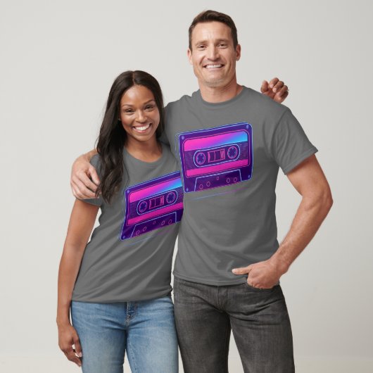 Neon Cassetteape Retro Design retro T-shirt (Unisex)