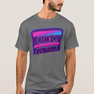 Neon Cassettebandje Retro Design retro T-shirt