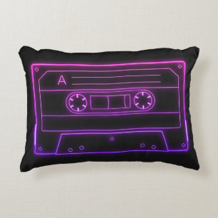 Neon Cassettebandje Retro Esthetische Worp Kussen