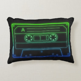 Neon Cassettebandje Retro Esthetische Worp Kussen