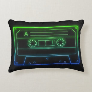 Neon Cassettebandje Retro Esthetische Worp Kussen