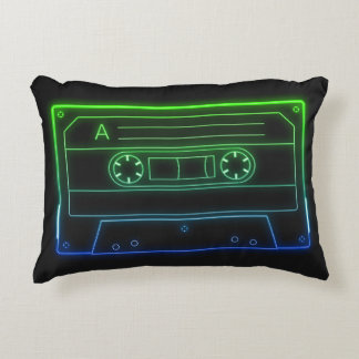 Neon Cassettebandje Retro Esthetische Worp Kussen