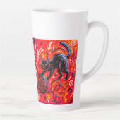 Neon Cat Coffee   Latte Mok (Rechts)