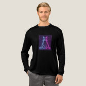 **Neon Cat Design – Glowing Futuristic Feline Art* Tri-Blend Shirt (Voorkant)