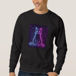 **Neon Cat Design – Glowing Futuristic Feline Art* Trui