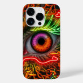 Neon Cat Eye Artwork: Levendige kleuren, patronen Case-Mate iPhone Case (Achterkant)