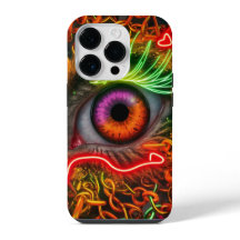 Neon Cat Eye Artwork: Levendige kleuren, patronen