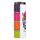 Neon Cat | Faux glitter Thermosbeker (Achterkant)