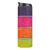 Neon Cat | Faux glitter Thermosbeker (Geroteerd rechts)