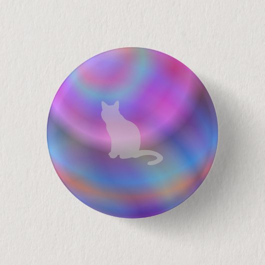 Neon Cat Ronde Button 3,2 Cm (Voorkant)