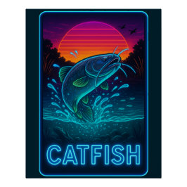 Neon Catfish-Poster Perfect Poster