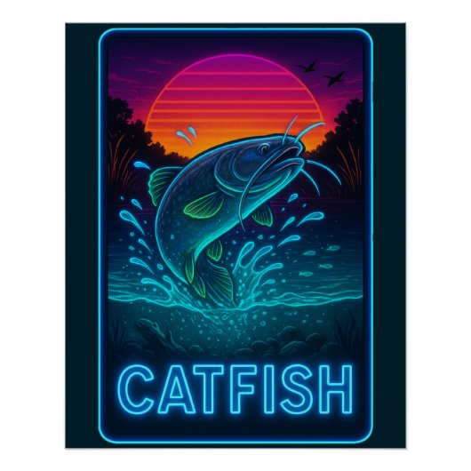 Neon Catfish-Poster Perfect Poster (Voorkant)
