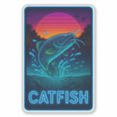 Neon Catfish-Sticker Sticker (Voorkant)