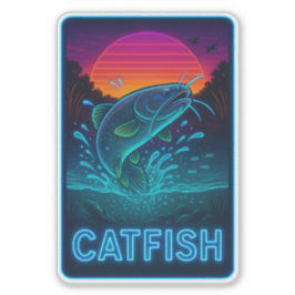 Neon Catfish-Sticker Sticker