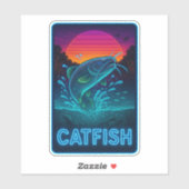Neon Catfish-Sticker Sticker (Vel)