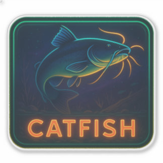 Neon CATFISH-sticker Sticker