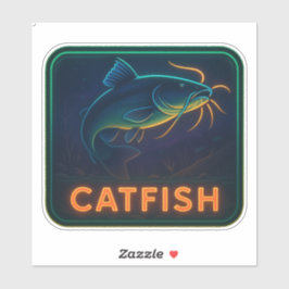 Neon CATFISH-sticker Sticker