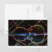Neon Cello Briefkaart (Voorkant / Achterkant)