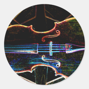 Neon Cello Ronde Sticker