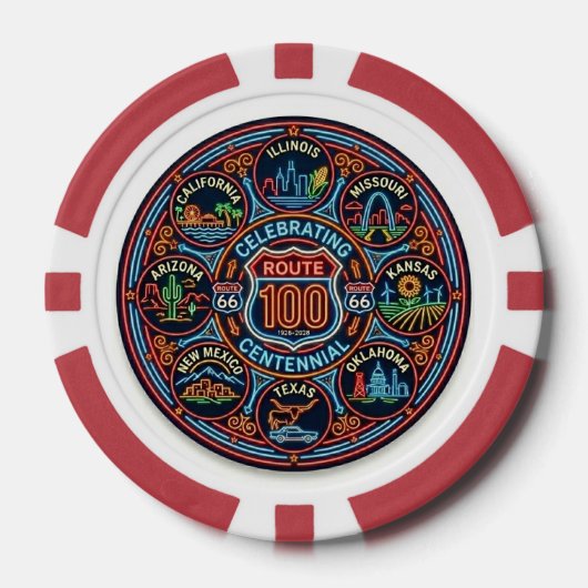 Neon Centennial Game Night Accessoire Poker Chips (Voorkant)