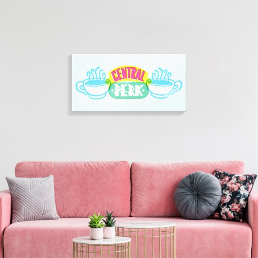 Neon Central Perk Logo Canvas Afdruk (Insitu (Woonkamer))