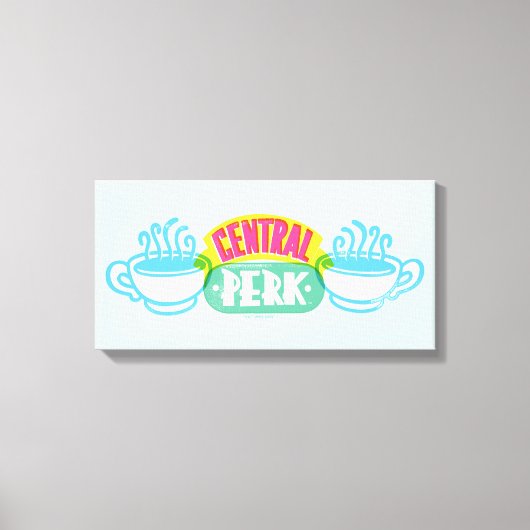 Neon Central Perk Logo Canvas Afdruk (Voorkant)