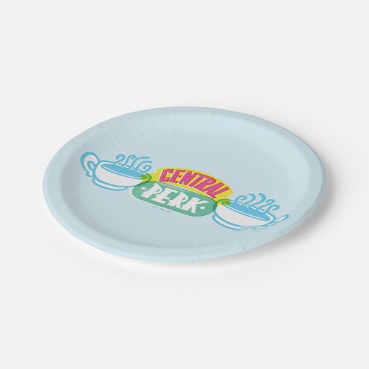 Neon Central Perk Logo Papieren Bordje (Gekanteld)