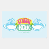 Neon Central Perk Logo Rechthoekige Sticker (Voorkant)