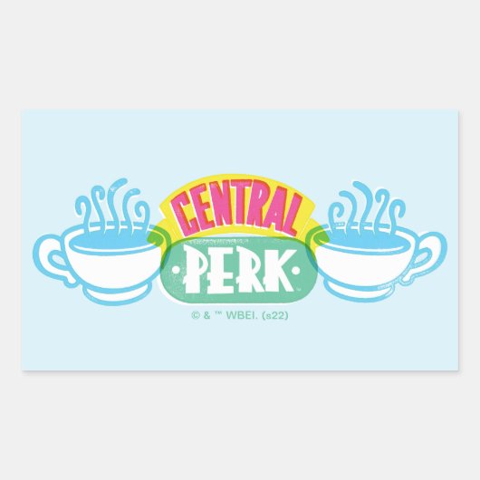 Neon Central Perk Logo Rechthoekige Sticker (Voorkant)