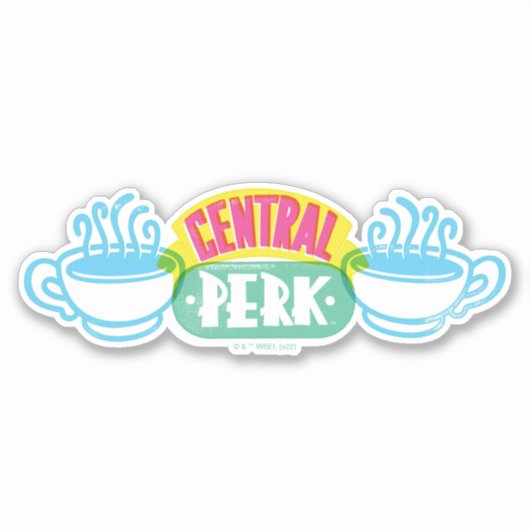 Neon Central Perk Logo Sticker (Voorkant)