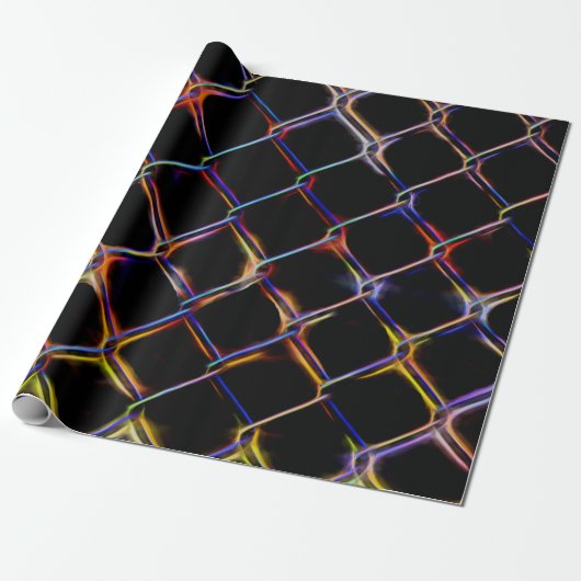 Neon Chain Link Cadeaupapier (Uitgerold)