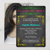 Neon Chalkboard Class of 2014 PHOTO Afstuderen Kaart (Voorkant / Achterkant)