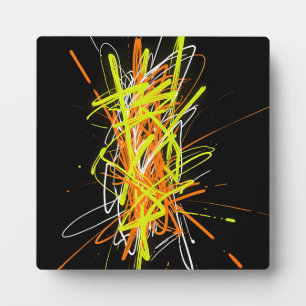 Neon Chaos Abstracte Energie Explosie Fotoplaat