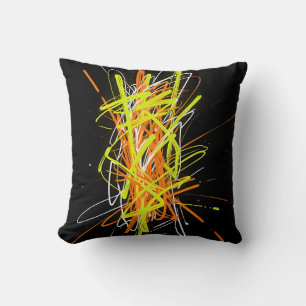 Neon Chaos Abstracte Energie Explosie Kussen