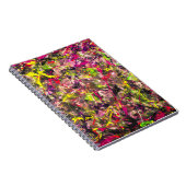 Neon Chaos Abstracte Paint Splatter Notitieboek (Rechterzijde)