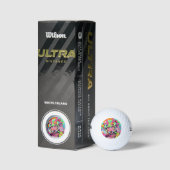 Neon Chaos Demon Girl Expression Golfballen (Verpakking)