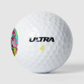 Neon Chaos Demon Girl Expression Golfballen (Logo)