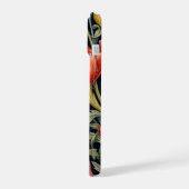 Neon Charlie Chameleon, Textiel Regenwoud Collage iPhone 15 Case (Linkerkant)