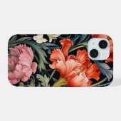 Neon Charlie Chameleon, Textiel Regenwoud Collage iPhone 15 Case (Achterkant horizontaal)