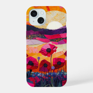 Neon Charlie Chameleon, Textiel Regenwoud Collage iPhone 15 Case