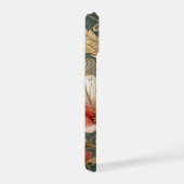 Neon Charlie Chameleon, Textiel Regenwoud Collage iPhone 15 Case (Rechterkant)