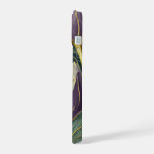 Neon Charlie Chameleon, Textiel Regenwoud Collage iPhone 15 Case (Linkerkant)