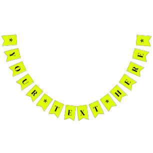 Neon Chartreuse Effen Kleur Op Maat Vlaggetjes