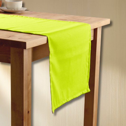 Neon Chartreuse Effen Kleur | Trendy Kleur Korte Tafelloper