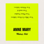 Neon Chartreuse Geel Custom Kleurrijke Bright Visitekaartje (Buitenkant ongevouwen)