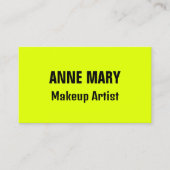 Neon Chartreuse Geel Zwart Kleurrijk Helder 2025 Visitekaartje (Voorkant)