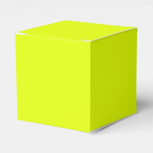 neon chartreuse groen, heldere, solide kleuren koe bedankdoosjes (Voorkant Zijde)