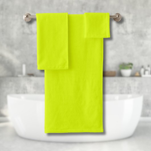 Neon Chartreuse Solid Color | Klassiek Bad Handdoek